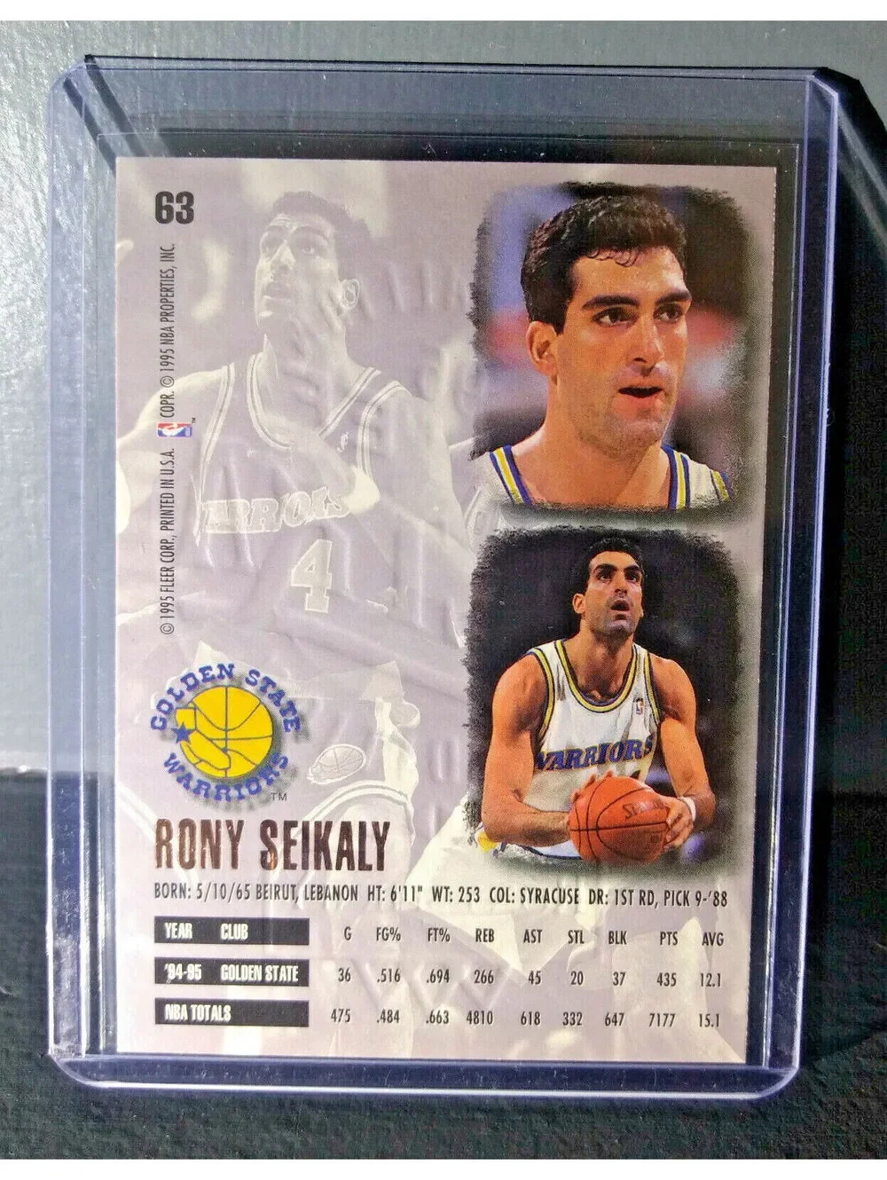 1995-96 Rony Seikaly Fleer Ultra Gold Medallion #63 Basketball Card